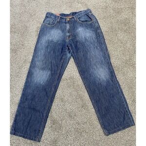 Faconnable Linen Soft Cotton‎ Blue Denim Jeans Sz 32 X 28 Men’s